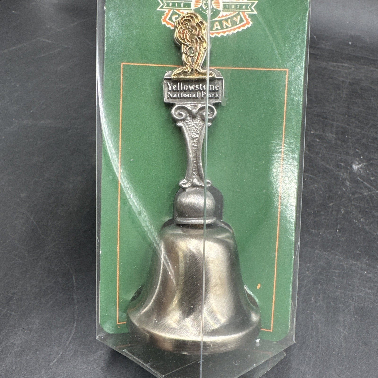Yellowstone National Park Collectible Pewter Bell By Fred Harvey Trading Company