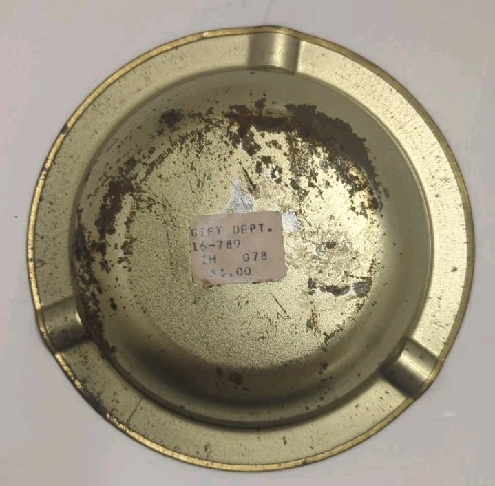vintage Yellowstone National Park Metal Tin Ashtray