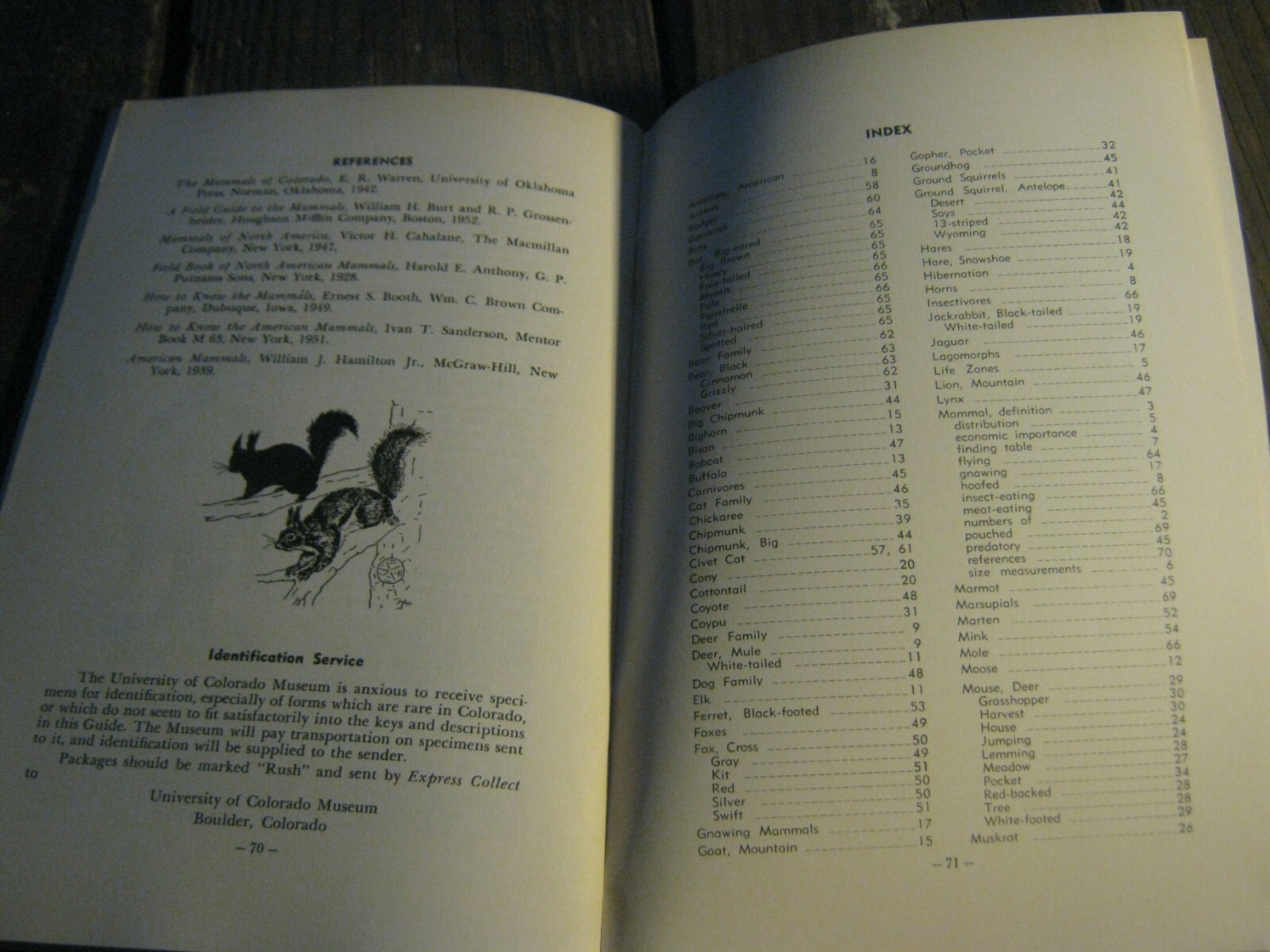 1967 Guide To The Mammals Of Colorado book by Hugo G. Rodeck