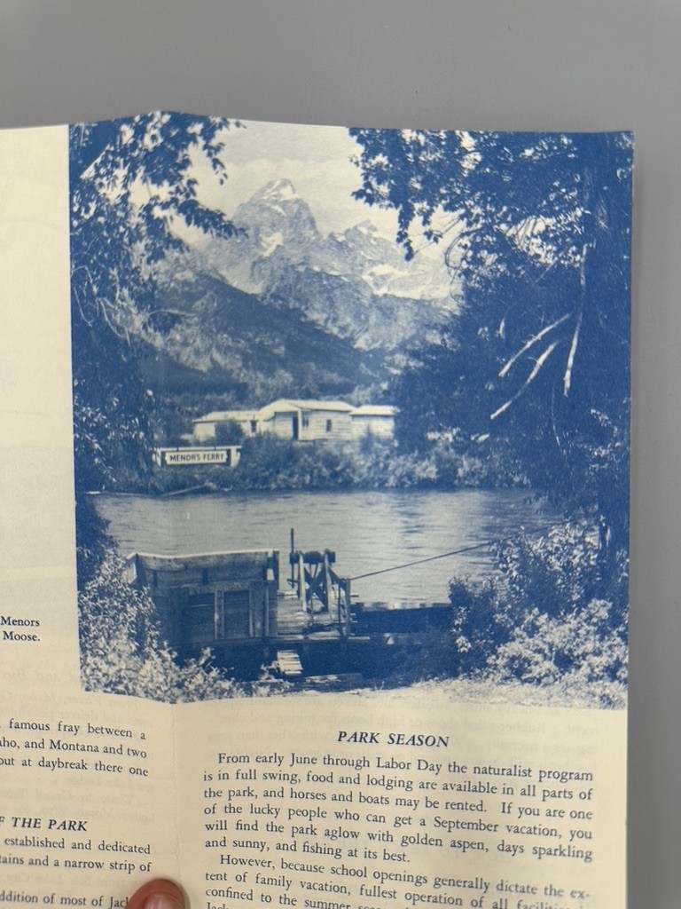 1962 GRAND TETON National Park Service Travel BROCHURE Wyoming