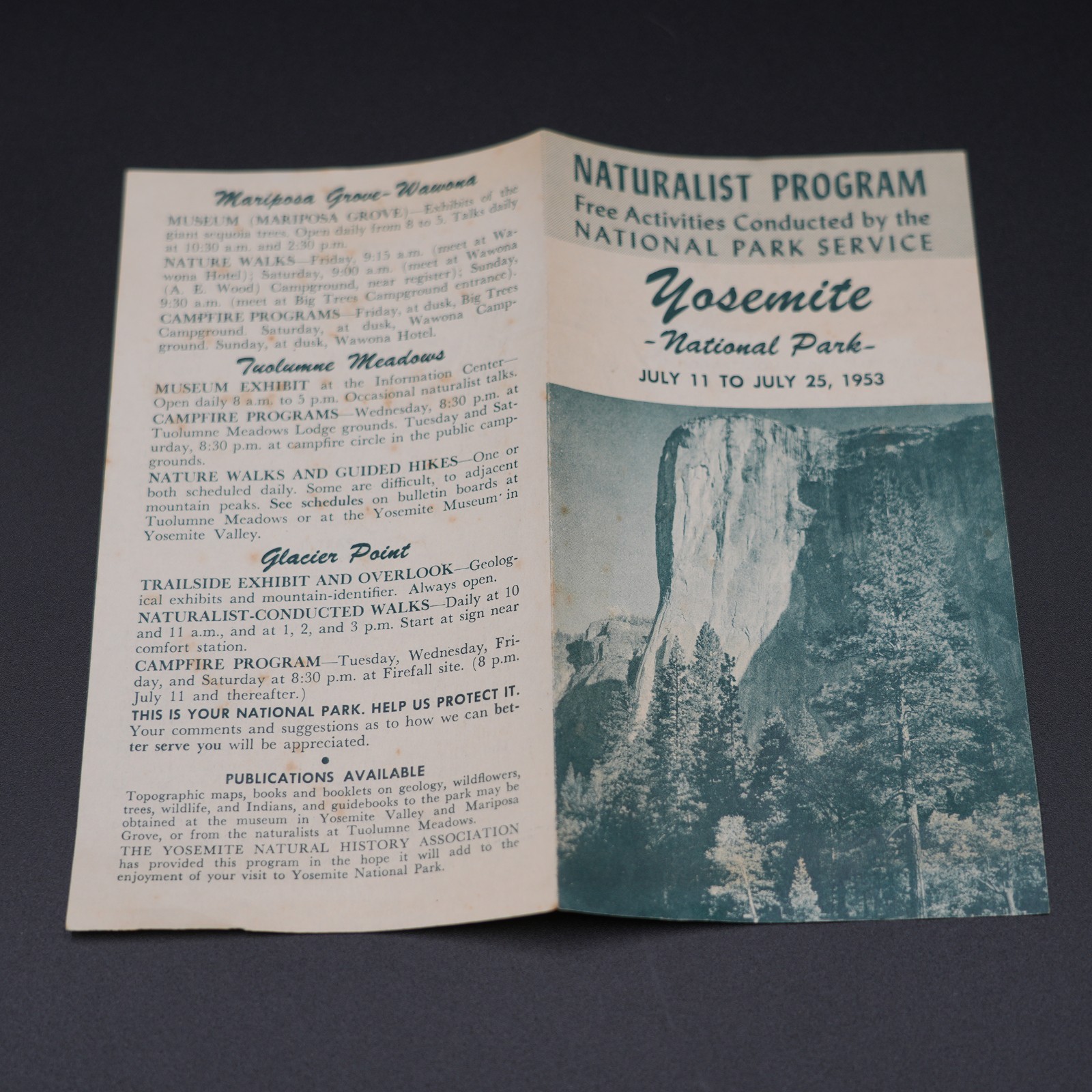 Vintage National Parks Lot Yosemite 1953 Brochure Carlsbad Caverns 12 Postcards