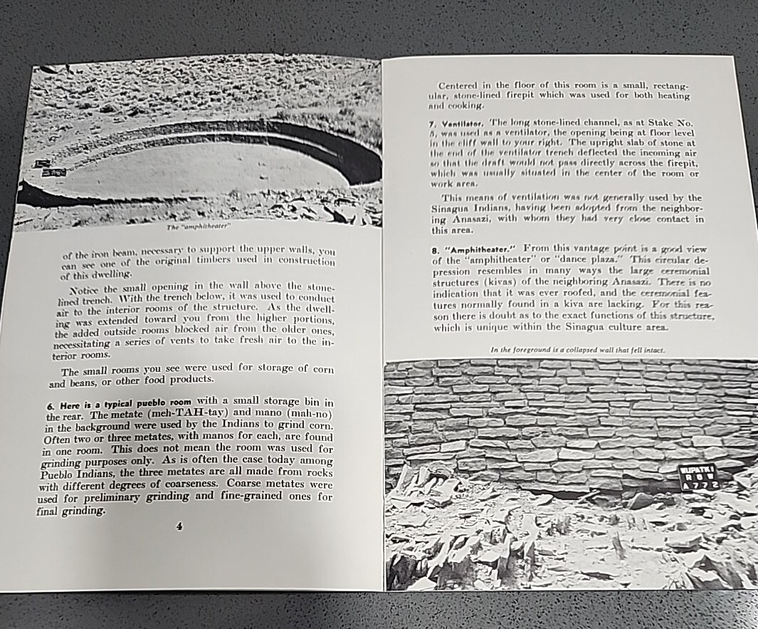 1985 Wupatki Ruins Trail Arizona National Monument Vintage Park Travel Booklet
