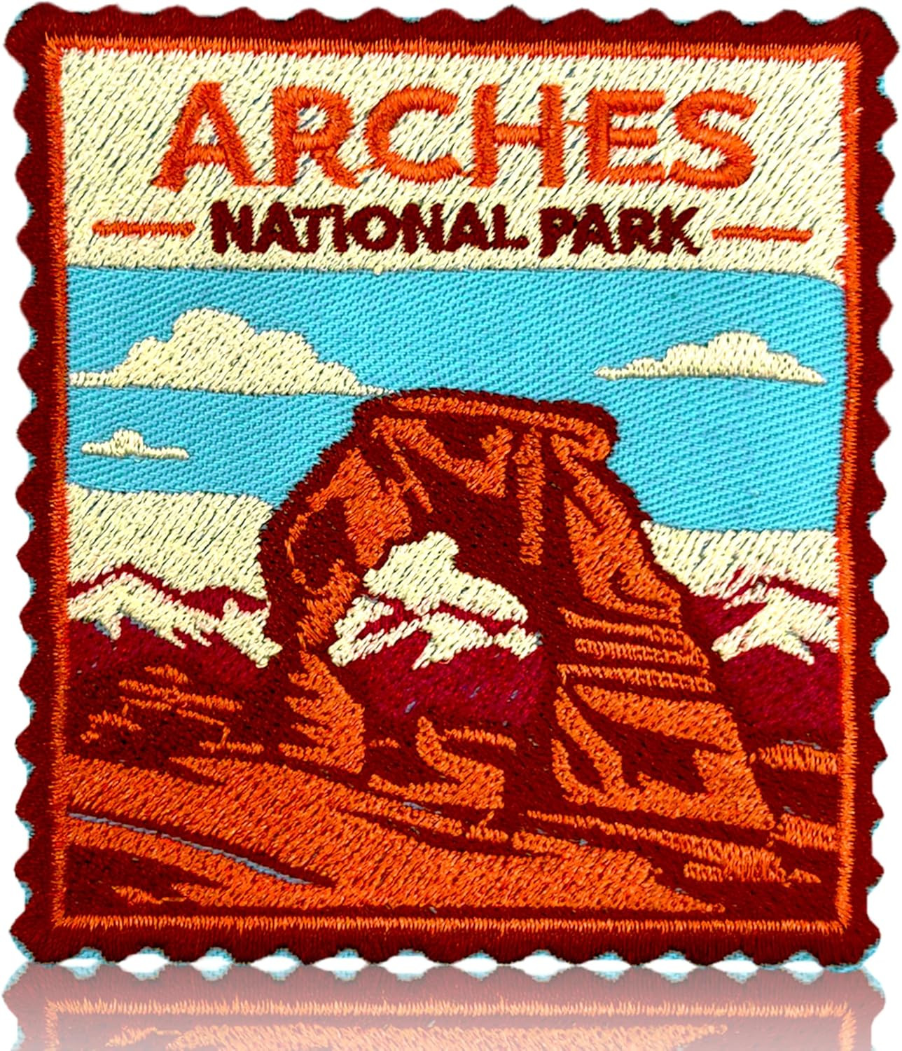Arches National Park Patch 3 Inch Vintage Travel Stamp Utah Desert Arch Landscap