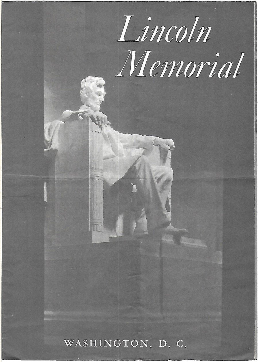 Official 1962 National Park Service LINCOLN MEMORIAL Brochre Washington D.C.