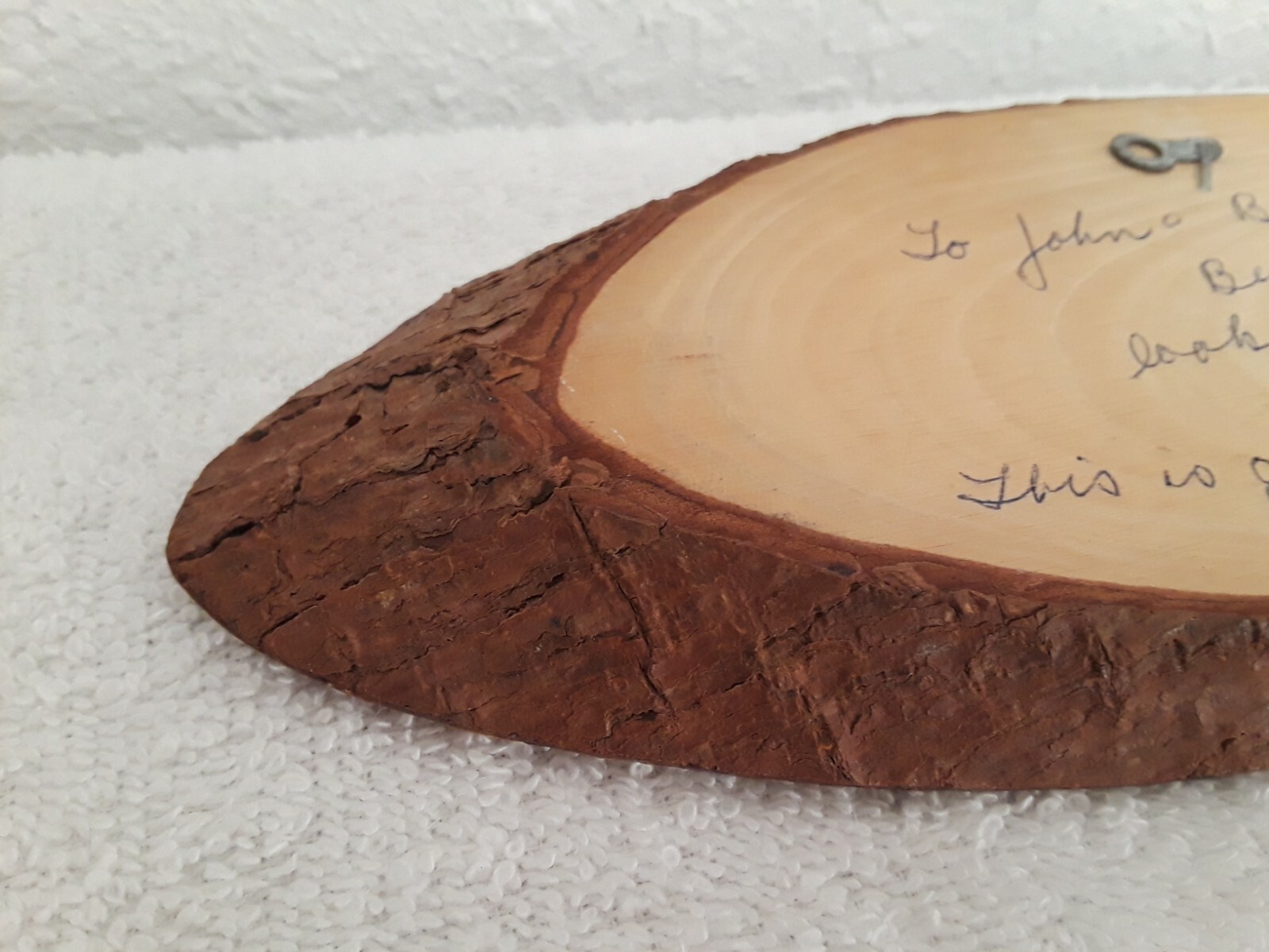 Vtg “MOUNT EGMONT” NEW ZEALAND Pine Wood Slice Wall Plaque Collectable Souvenir