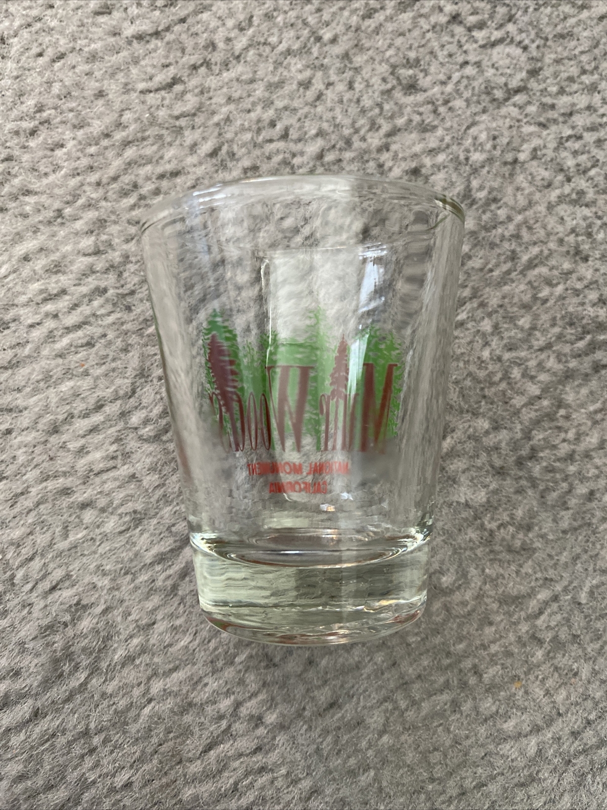 Vintage Muir Woods Shot Glass NPS National Monument California Souvenir Park
