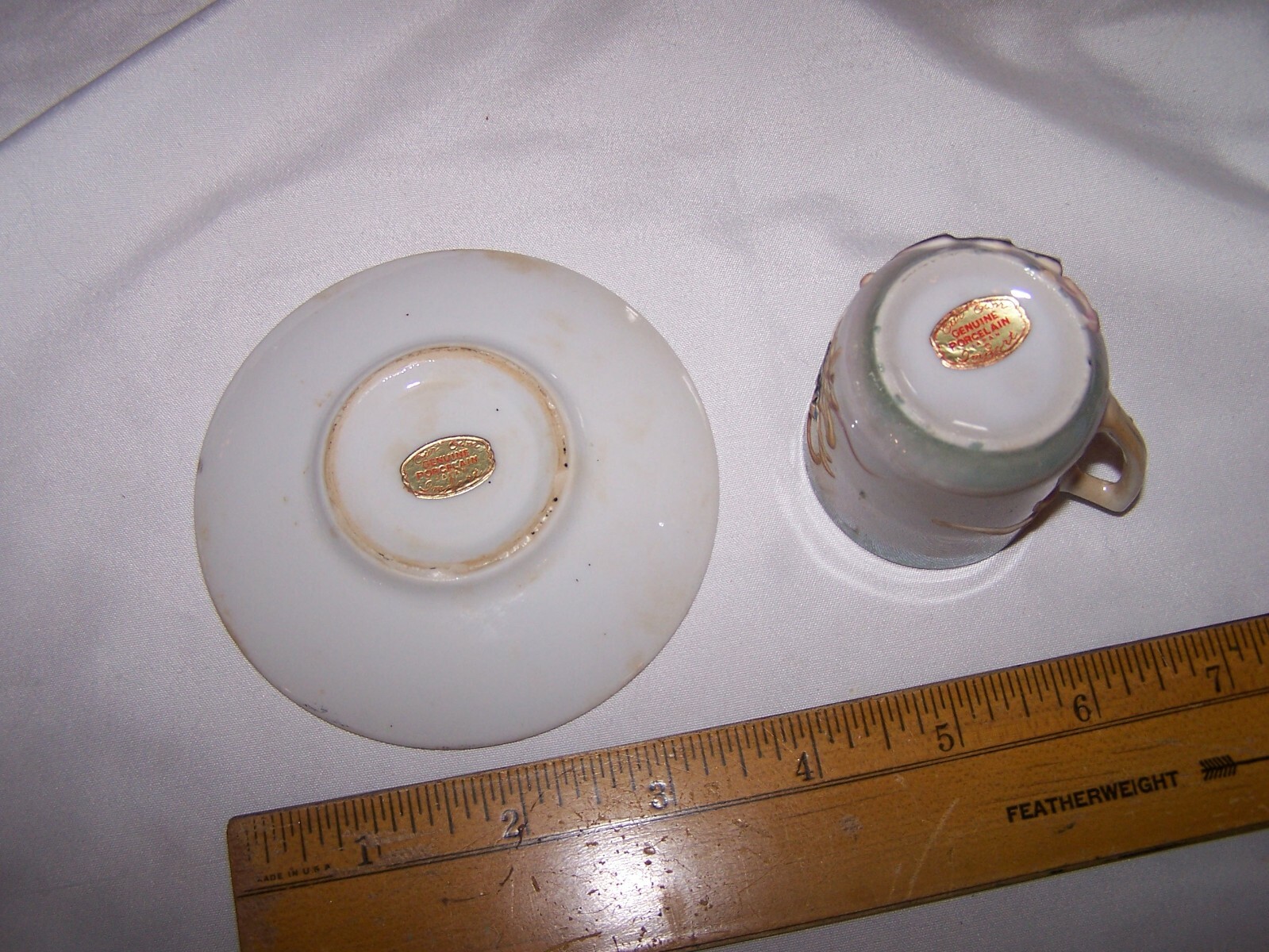 Vintage WYOMING YELLOWSTONE NATIONAL PARK Souvenir Small Cup & Saucer JAPAN