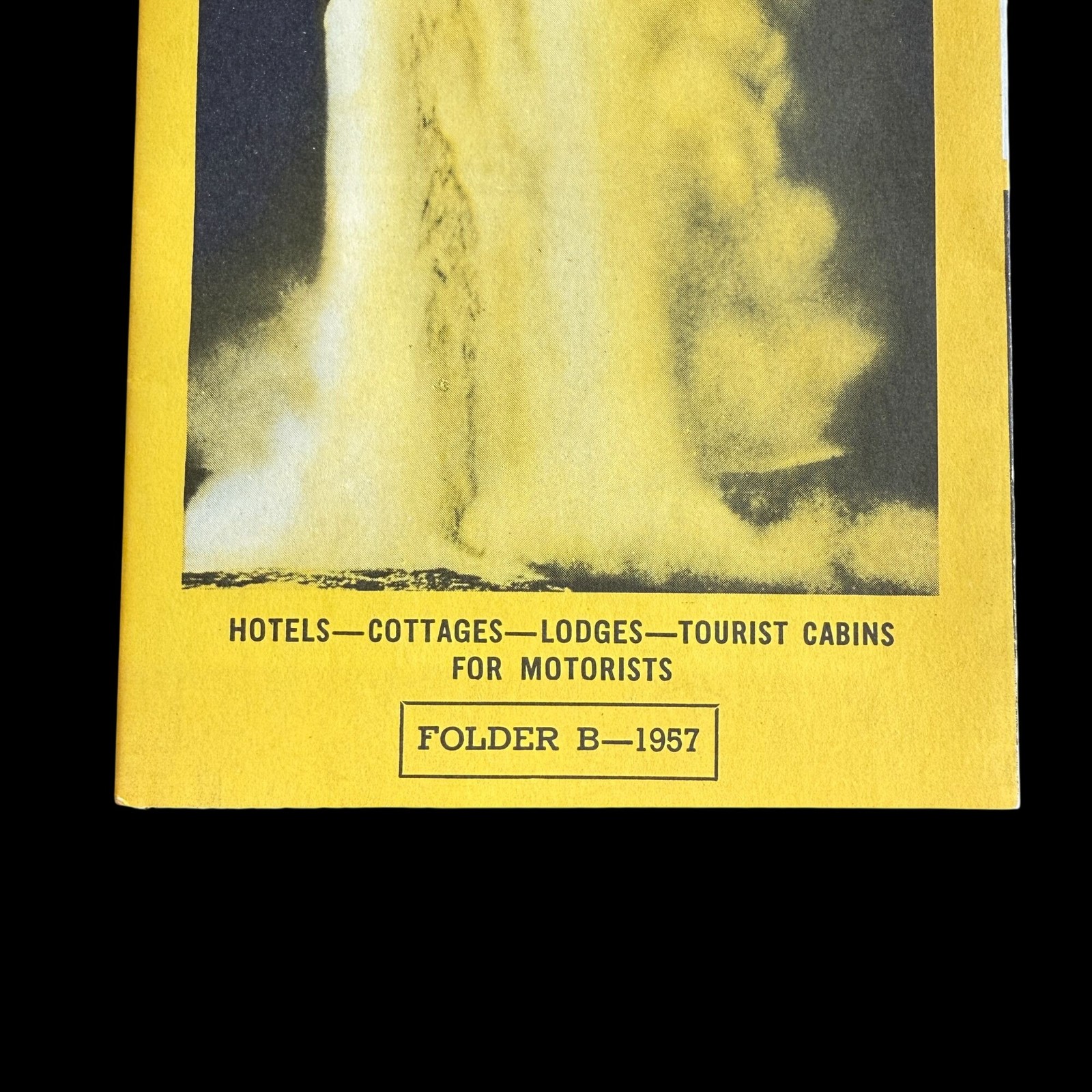 Yellowstone National Park 1957 Brochure Map Hotels Cottages Lodges Cabins Info