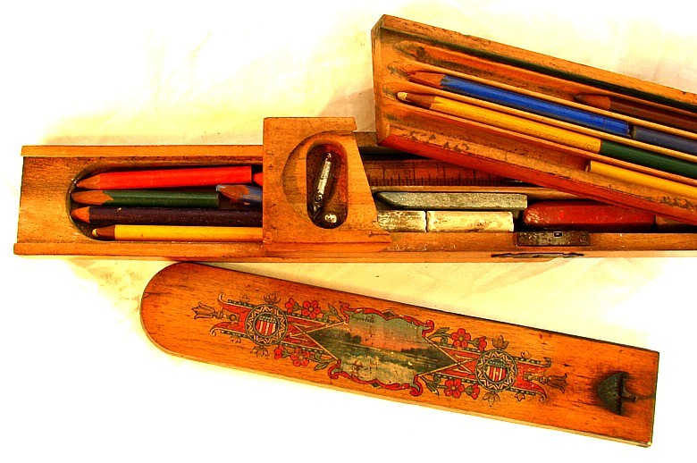 NIAGARA FALLS ARTIST PUZZLE BOX *3 LAYERS* FULL* c.1880 !UNUSUAL!