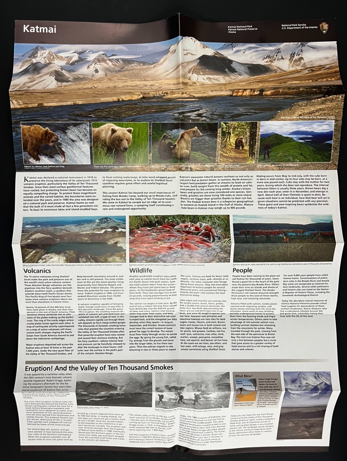2020 Katmai Preserve Alaska National Park Service Official Map Guide Brochure
