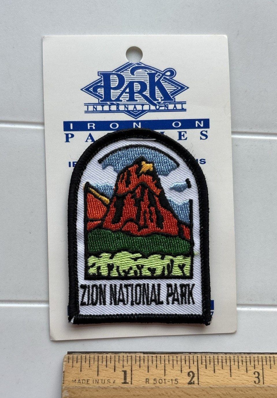 NIP Zion National Park Utah Red Rock Formation Souvenir Embroidered Patch Badge