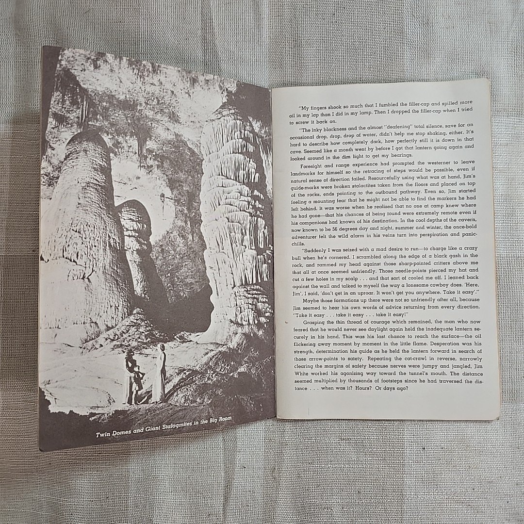 Jim White’s Story of Carlsbad Caverns Vintage Paper Booklet National Park
