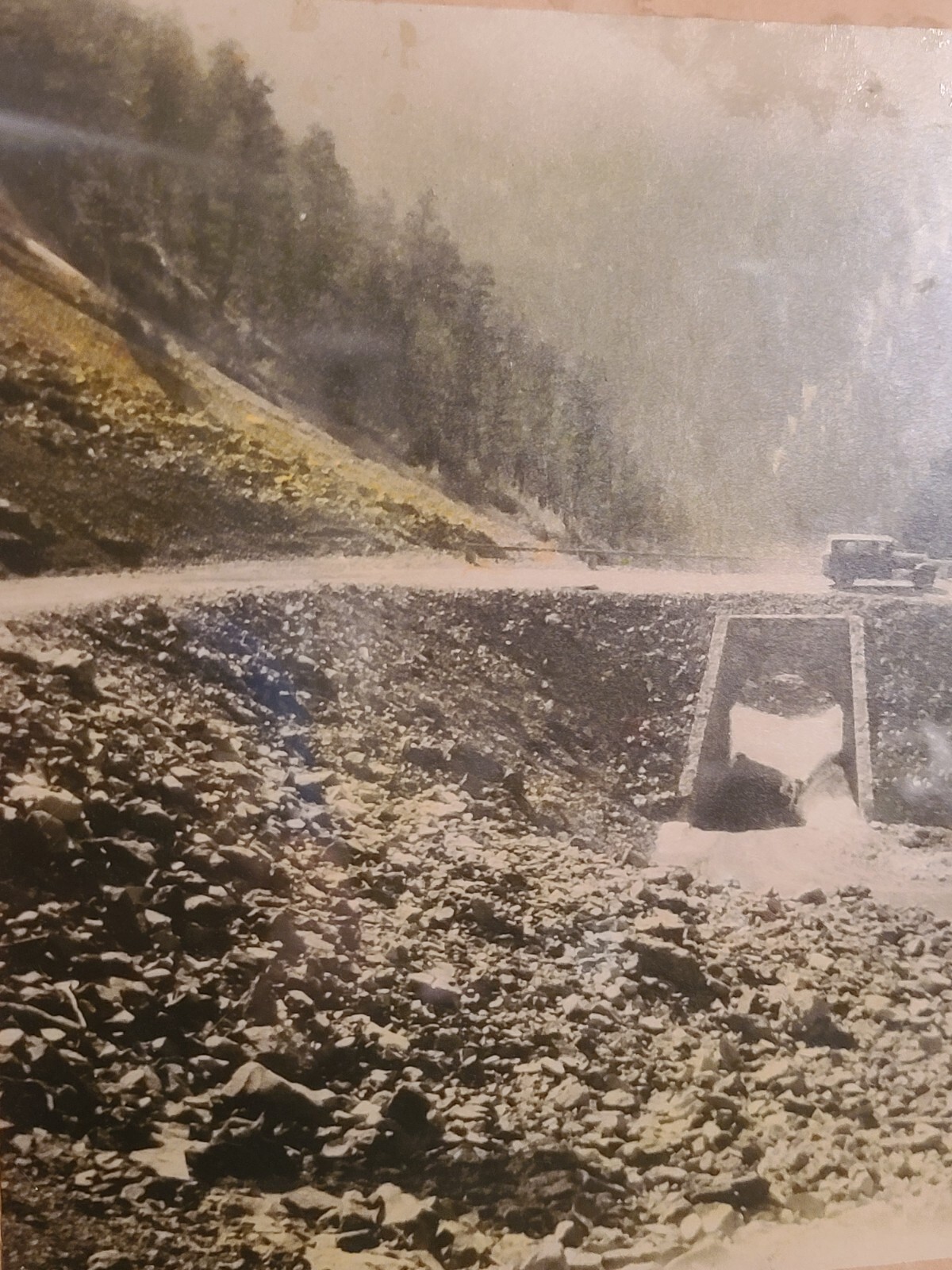 Early 1900’s Corkscrew Bridge Cody Road Yellowstone Park Framed 12 X 9 Picture