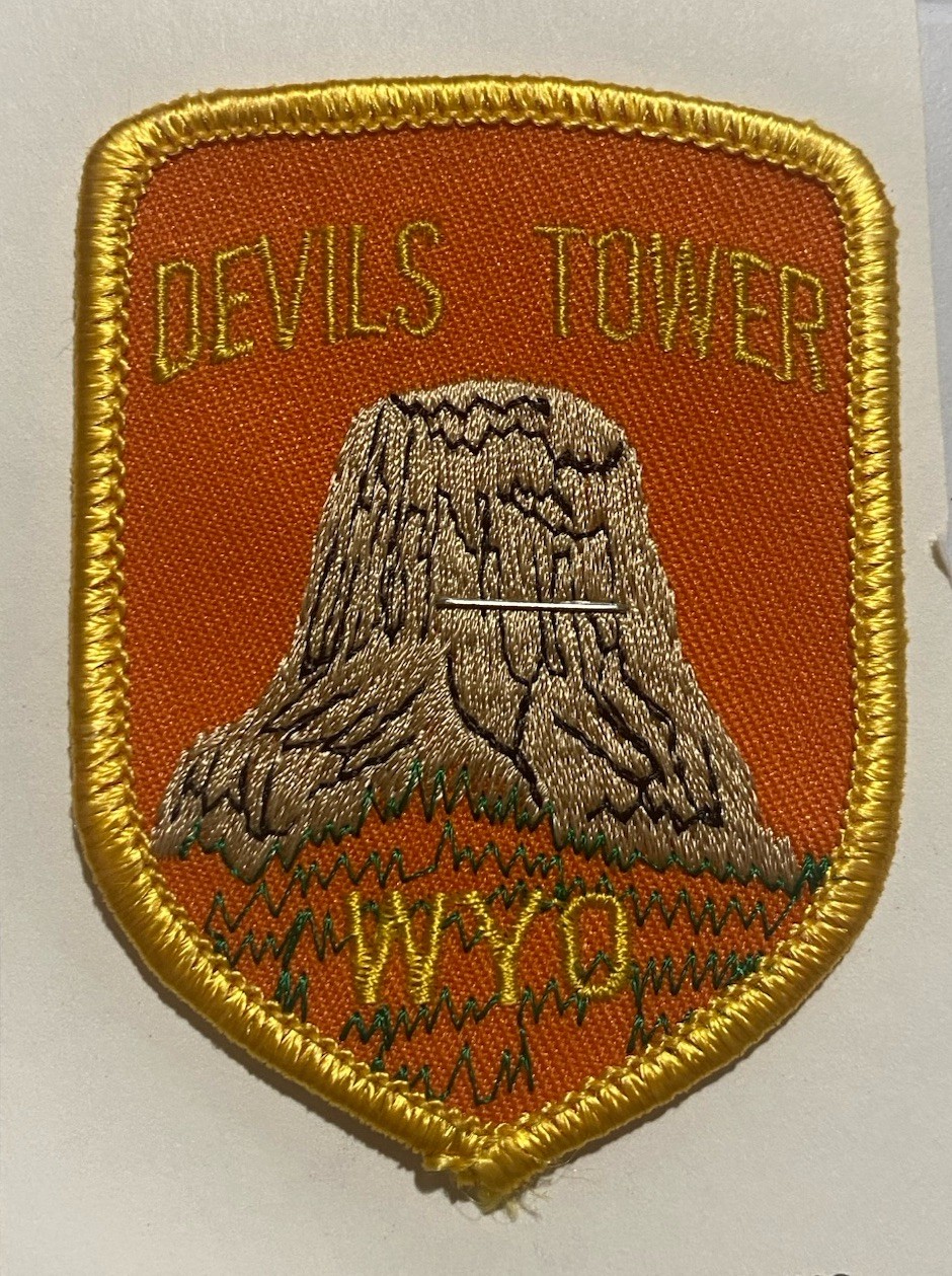 NIP Devils Tower National Monument Wyoming Souvenir Embroidered Iron-on Patch