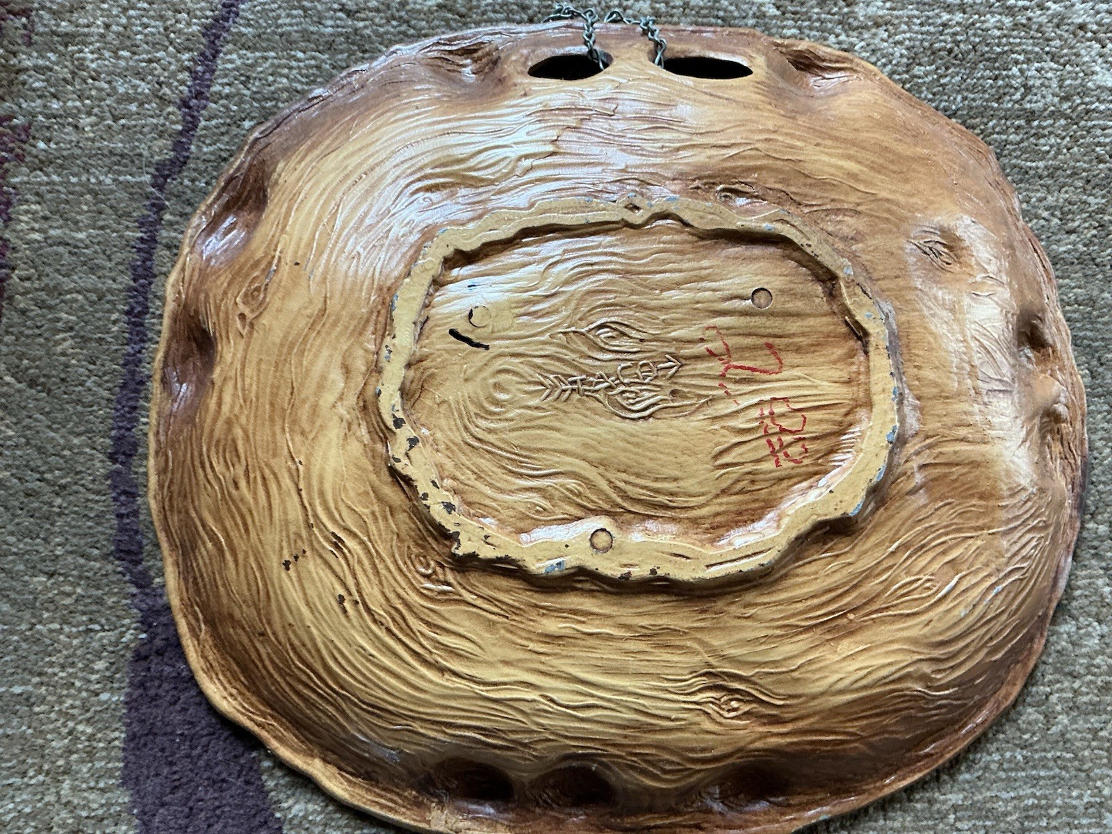 (8) Vintage Faux Wood Souvenir And Other Trays – TACO, Burwood, Silberne, Arrow
