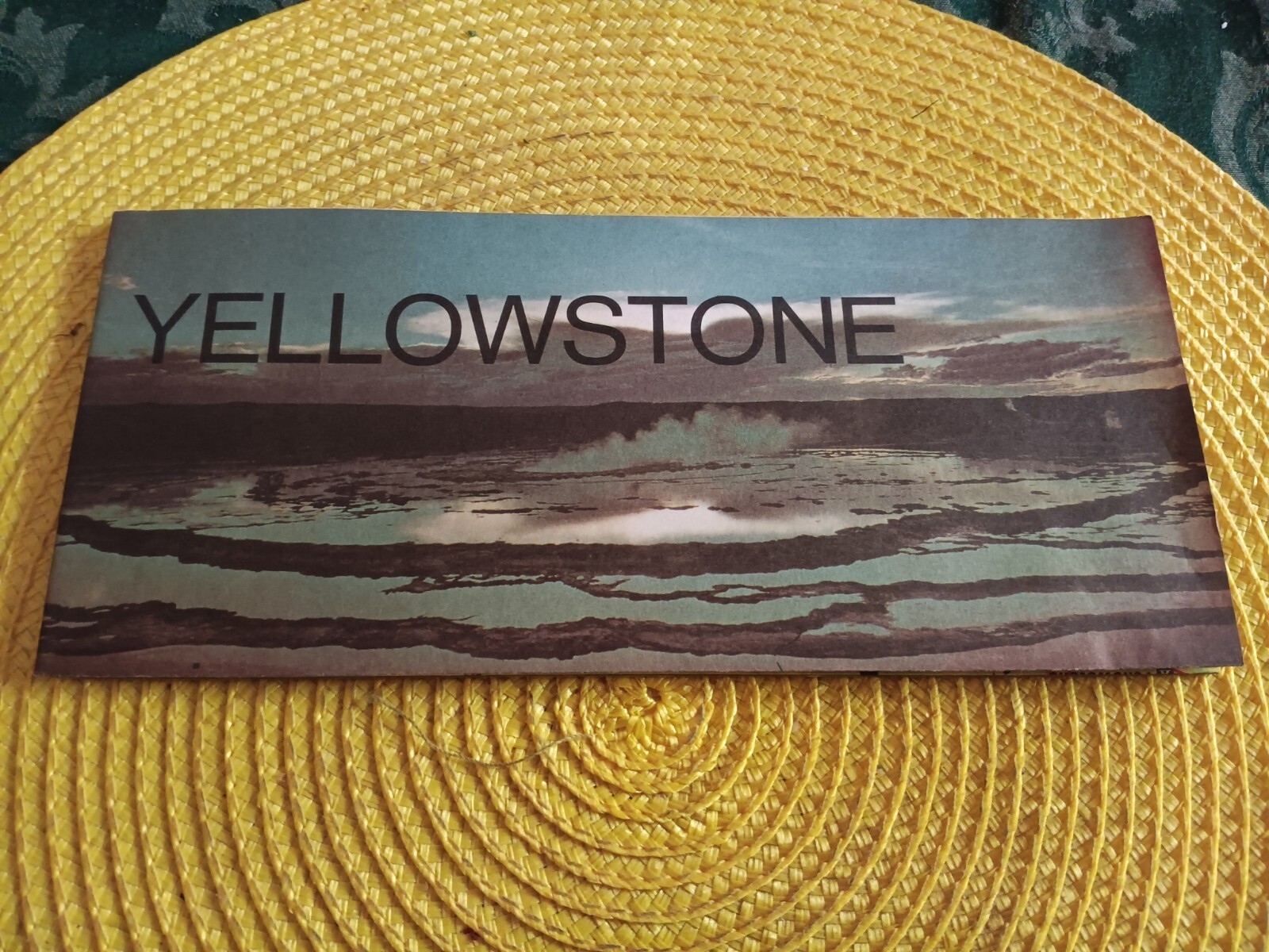 Vintage Travel Brochure Yellowstone Wyoming National Park Service Map 1975