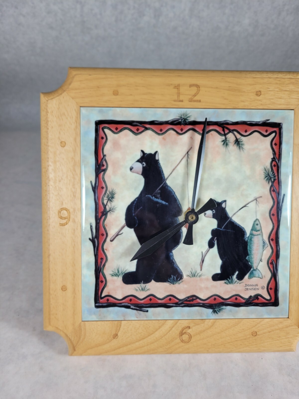 US Forest Service Nature Watch Award – Tile Clock – Donna Jenson – Bear Works