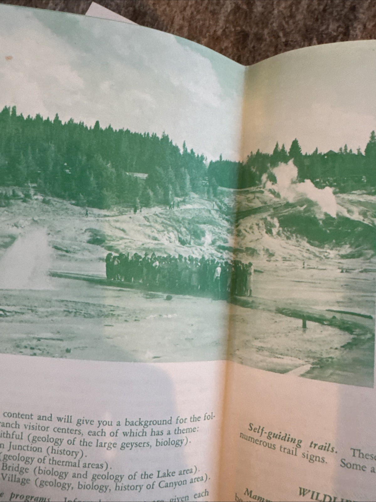 1961 YELLOWSTONE National Park Service Travel BROCHURE Wyoming Montana Idaho