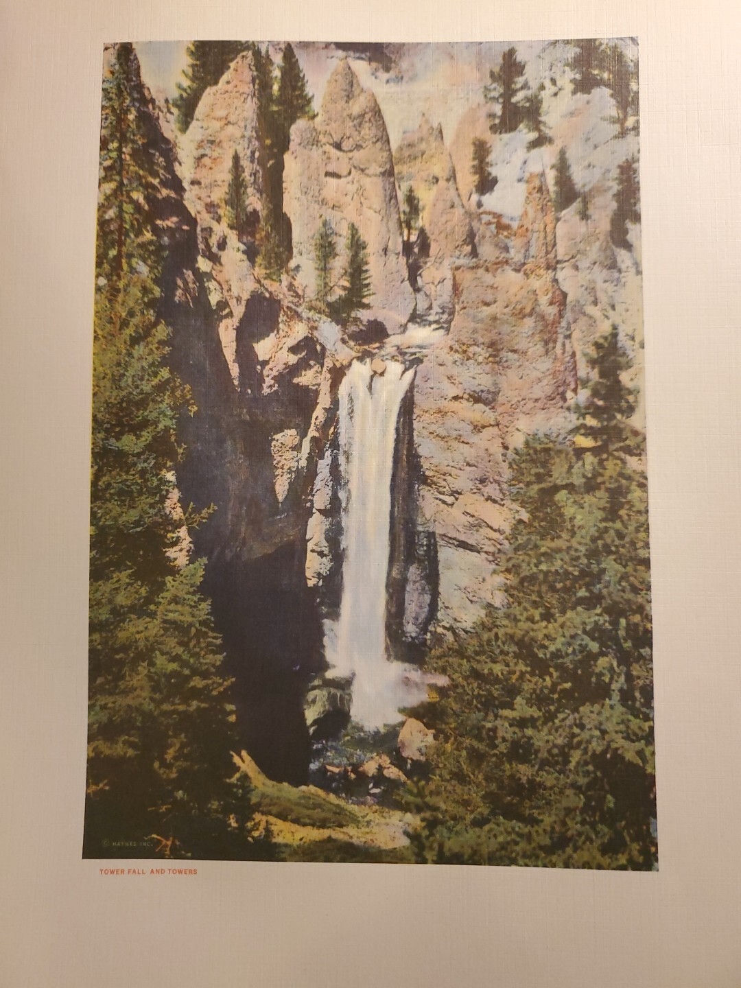 Vintage 1920s Haynes Souvenir Yellowstone National Park Colored Linen Prints