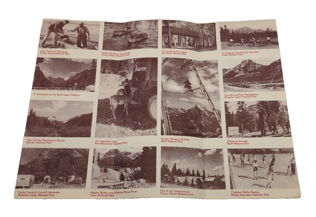 National Parks of Canada Travel Pamphlet Booklet 1940-1950 Antique Ephemera F4AR