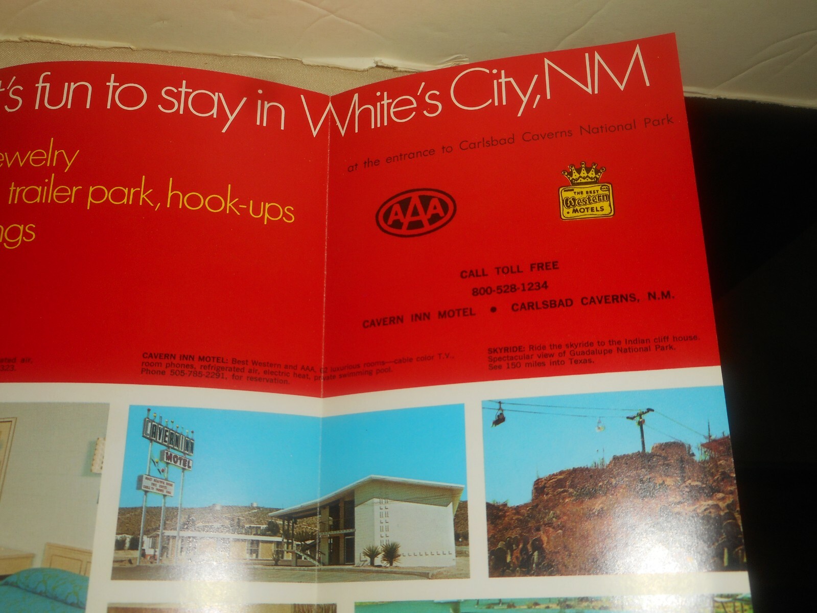 New Mexico Carlsbad Caverns National Park White City, NM Brochure 1964