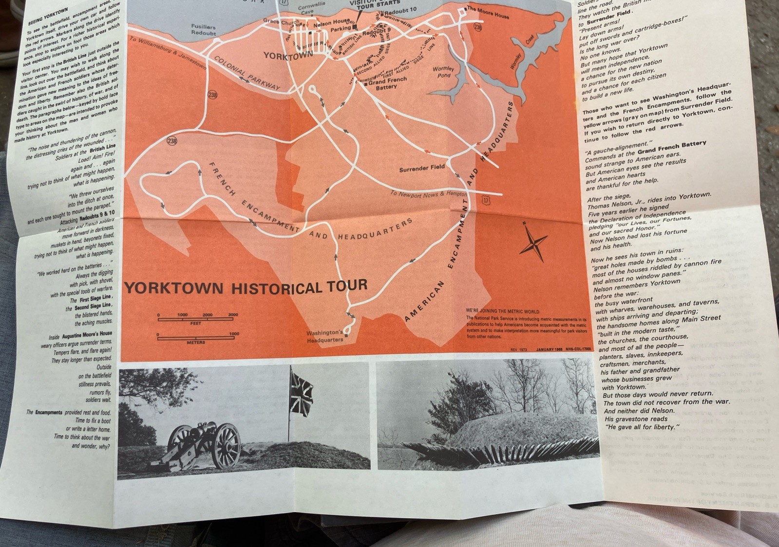 NPS Yorktown Battlefield National Park Guide 1974 Brochure