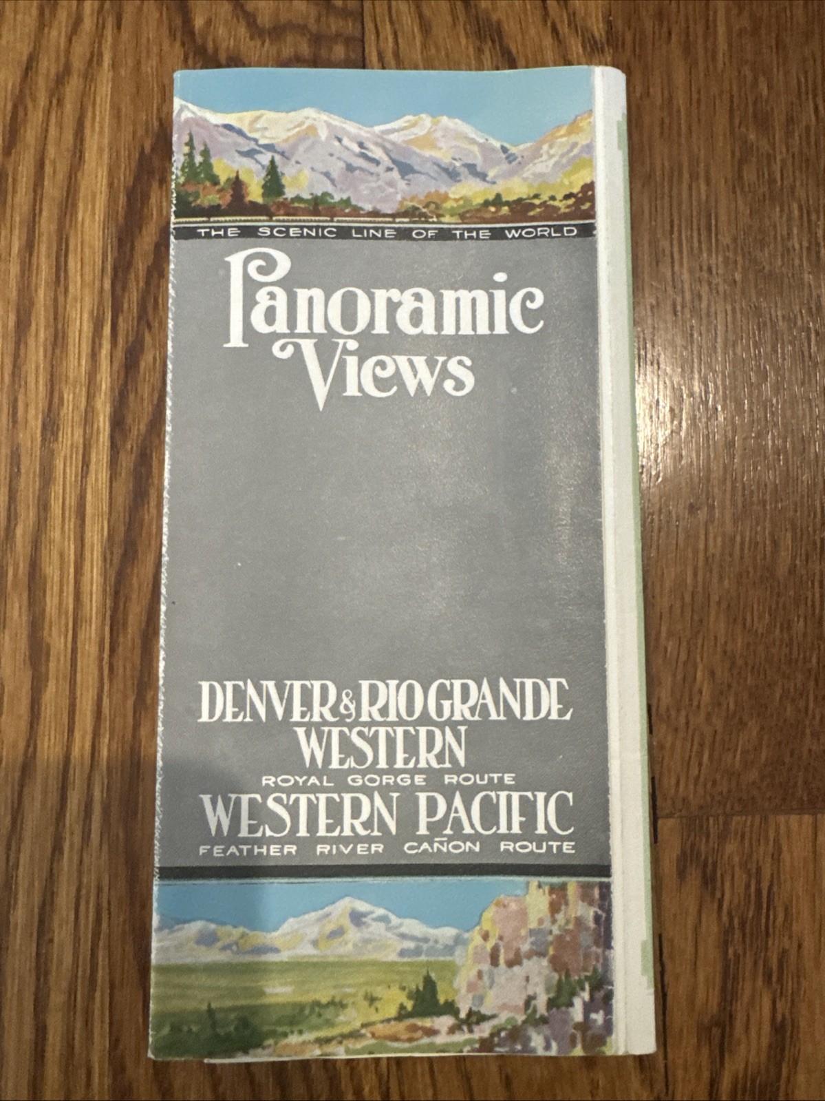 Western Pacific Railroad Panoramic Views Brochure Denver Rio Grande 1924 Vtg