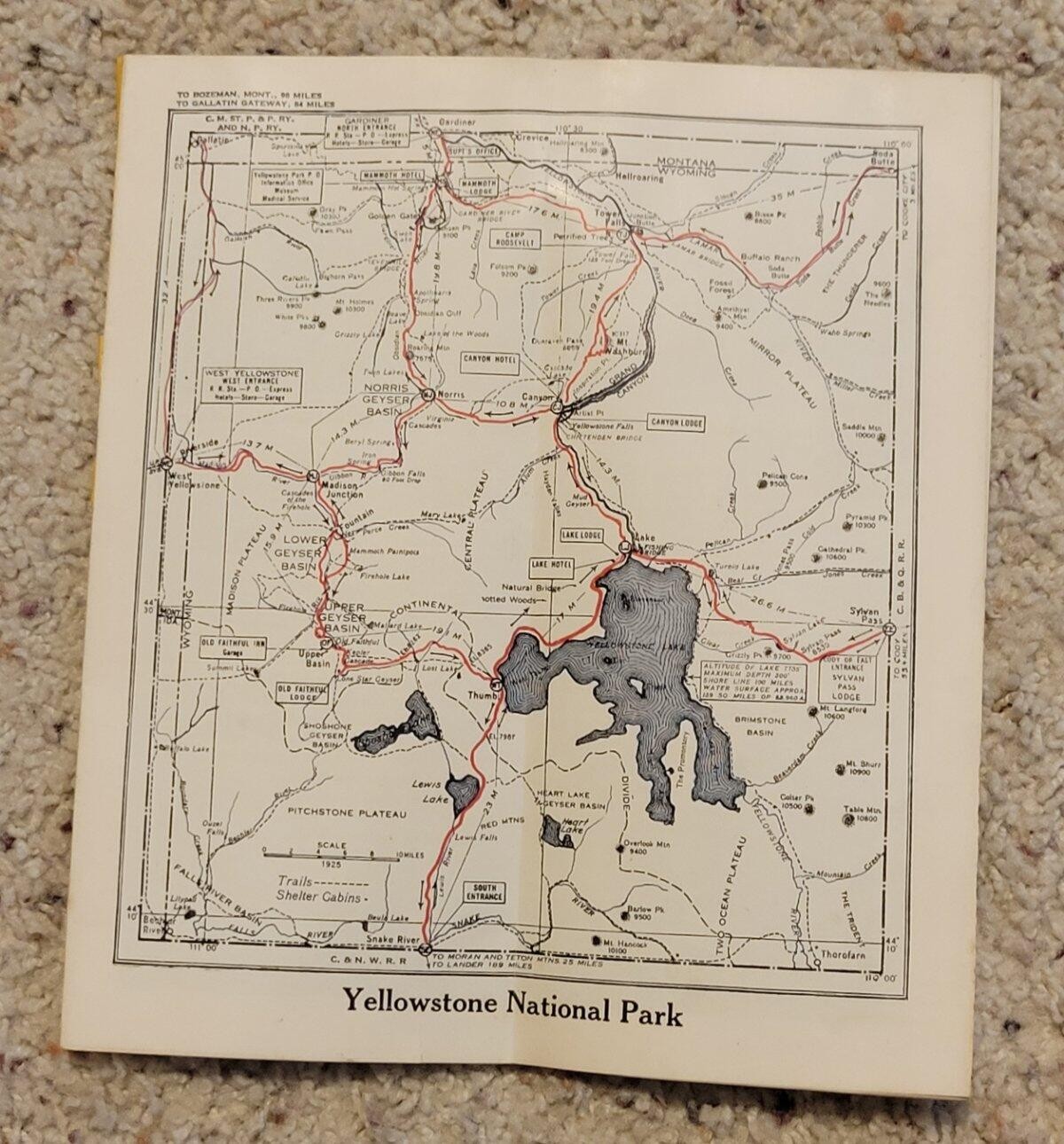 Vintage 1920s Yellowstone Park Hotels Booklet Union Pacific Brochure