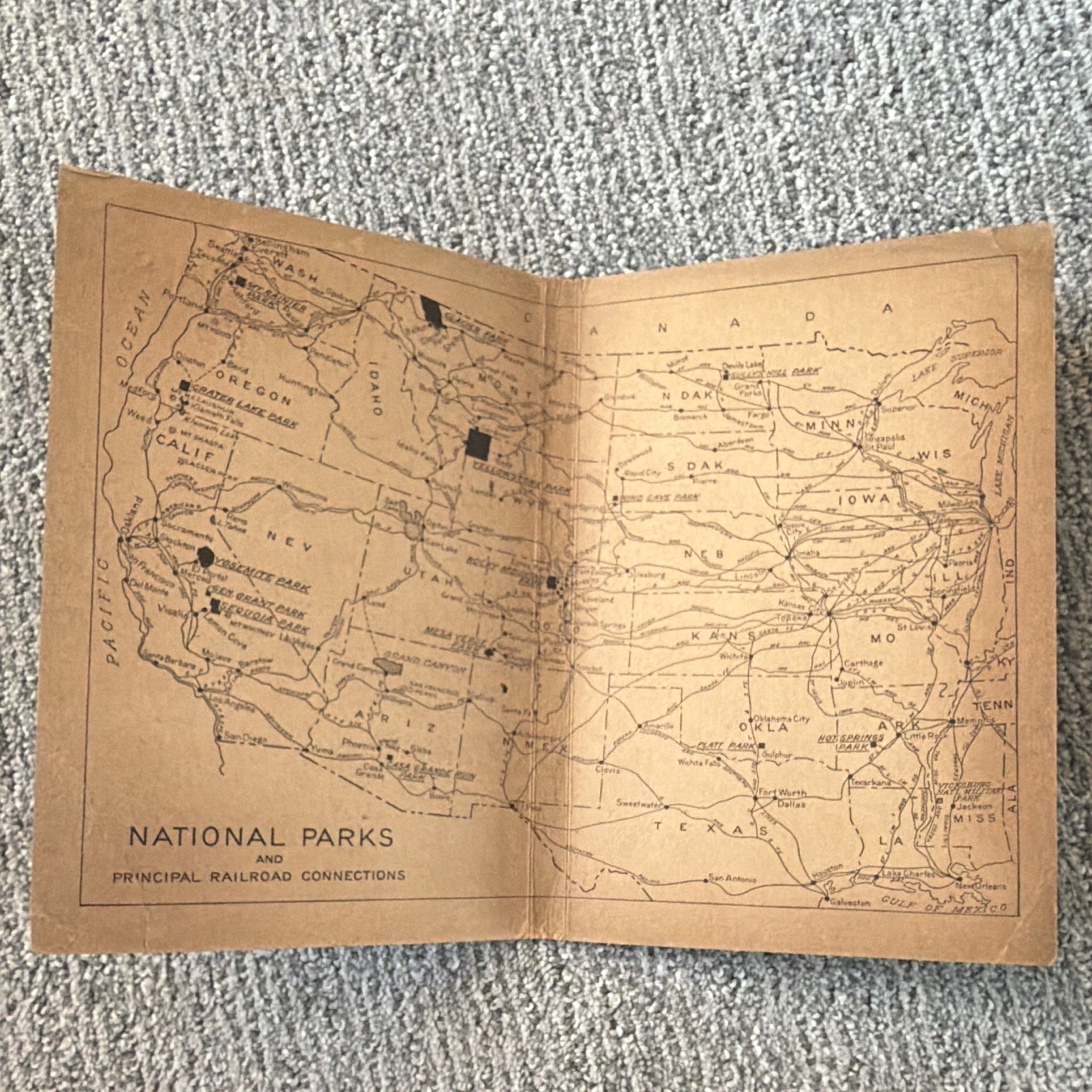 National Parks Portfolio Dept. of the Interior Booklet Set w/ Map 1913-1921