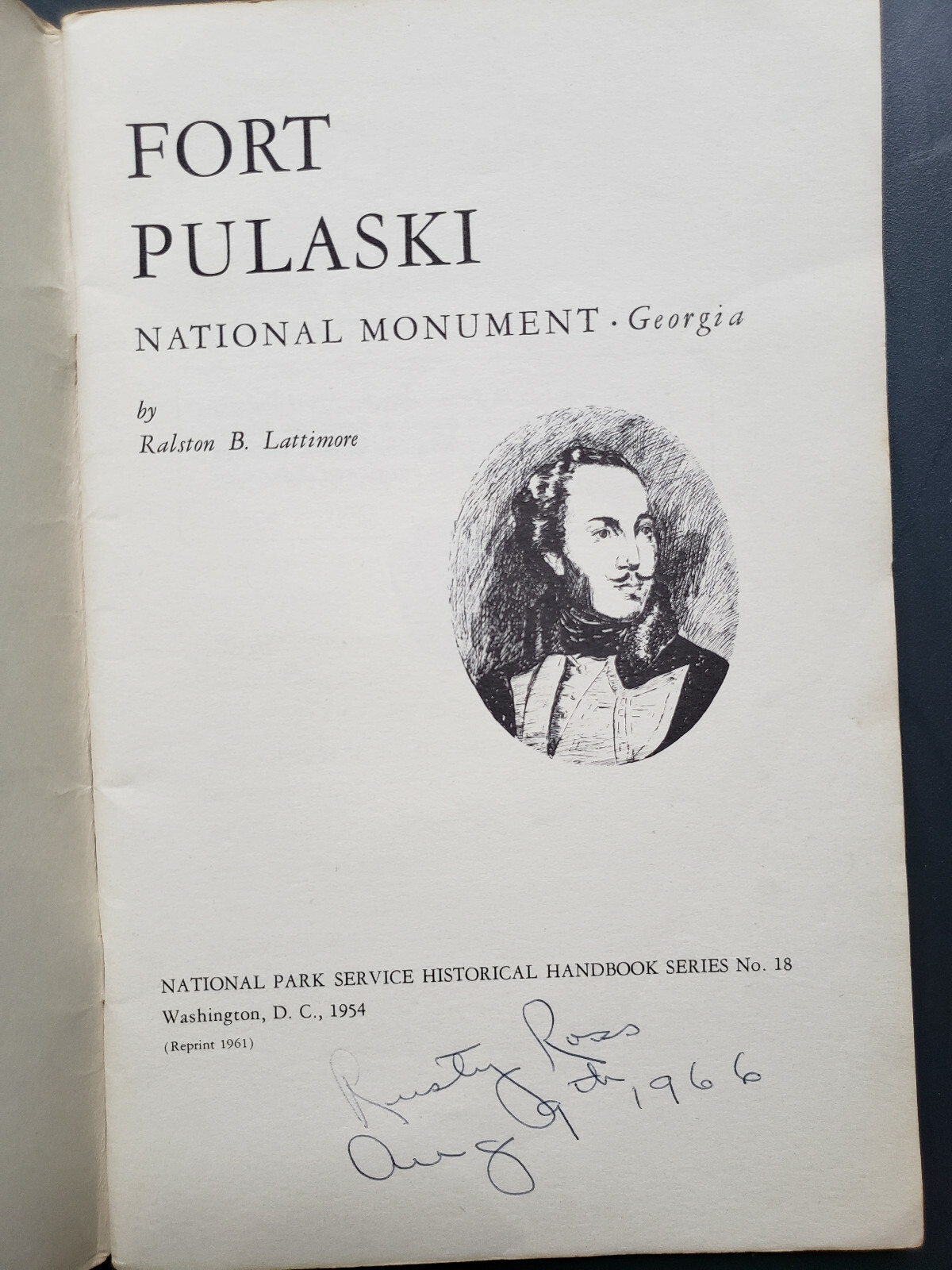 1954 Fort Pulaski Tourist Booklet National Park Service Historical Hndbk No. 18