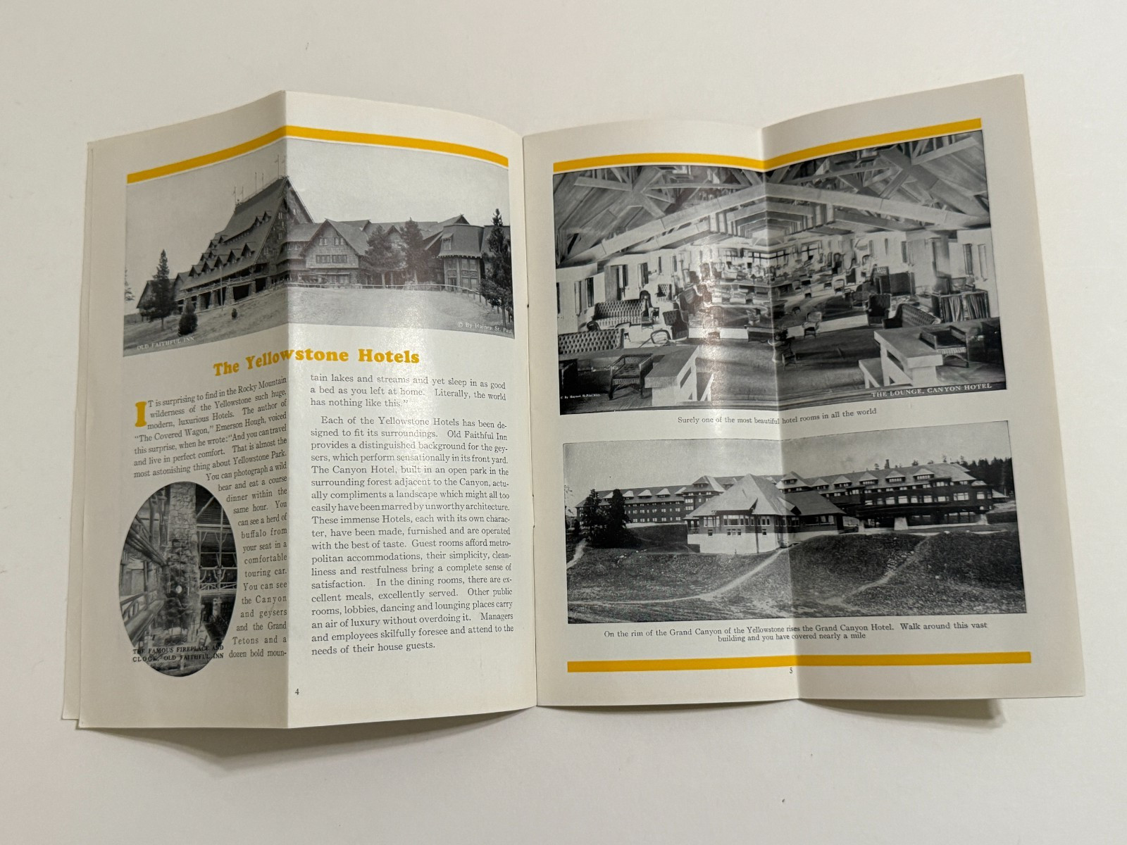 1930s Yellowstone National Park Advertising Tourist Travel Brochure