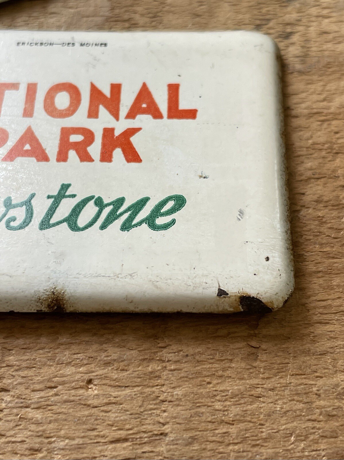 Vintage Original Yellowstone Grand Canyon National Park Plate Topper Maker Mark