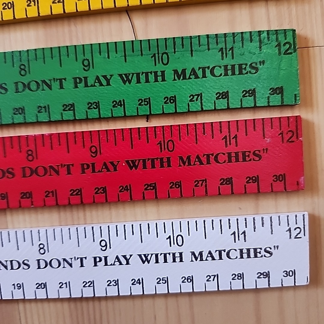 6 VTG Smokey The Bear Wood Ruler Smokey’s Friends Don’t Play With Matches