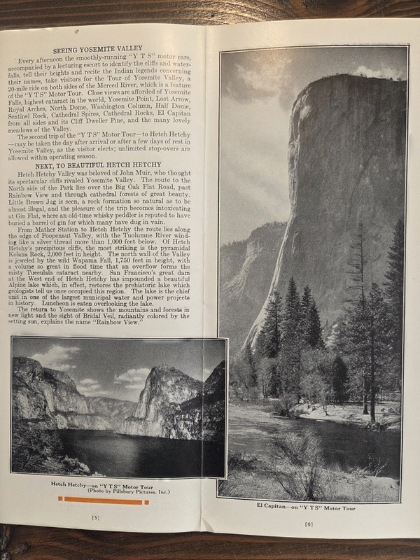 1925 Yosemite Transportation System All-Year-Round National Park California