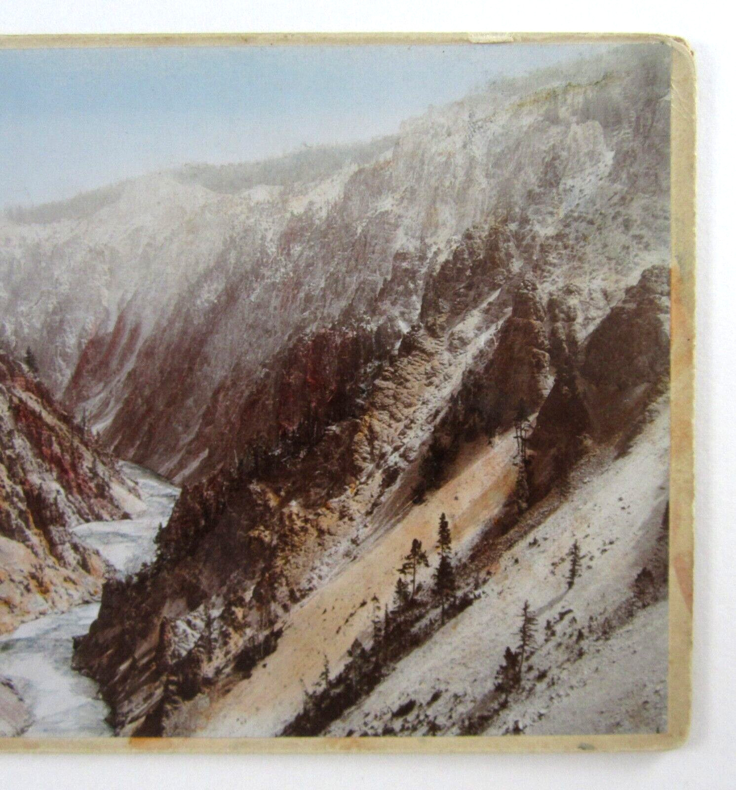 Yellowstone National Park Cabinet Photo Frank Jay Haynes Hand Colored 1880-1900s