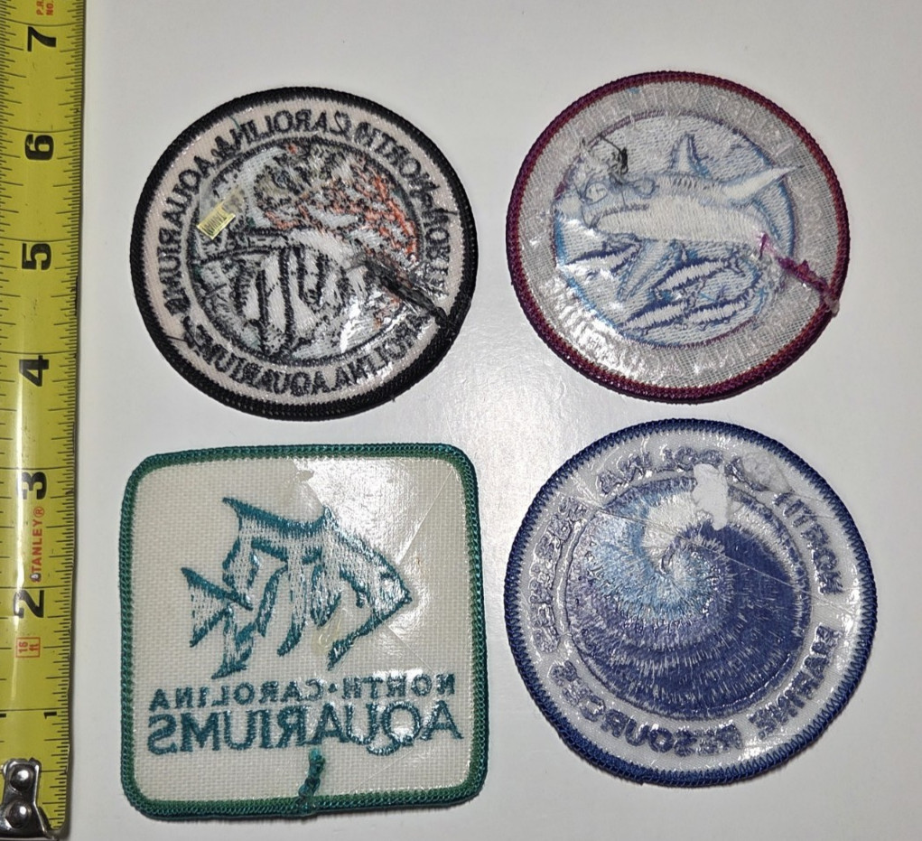 Lot of 4 NC Aquarium & Marine Resources Cente NC Aquarium Patches North Carolina