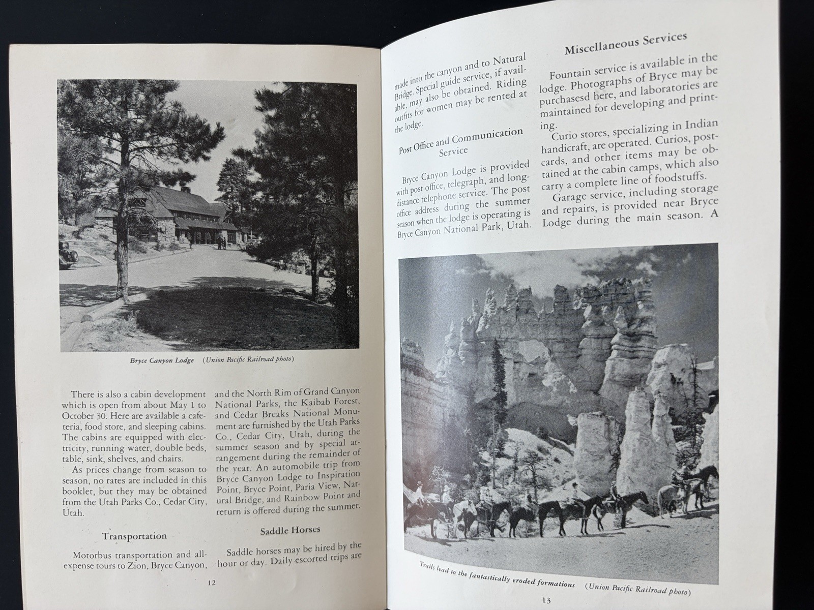 1948’s National park Brochures, Bryce, Craters of the Moon, Grand Canyon
