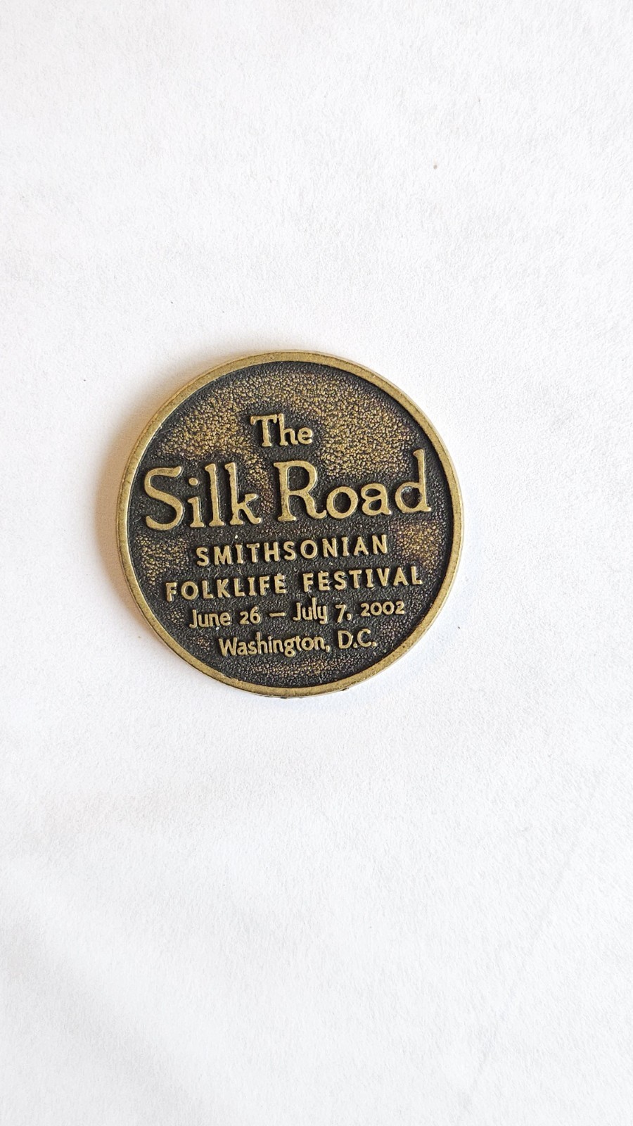 Smithsonian institution annual festival 2002 silk road celebration coin