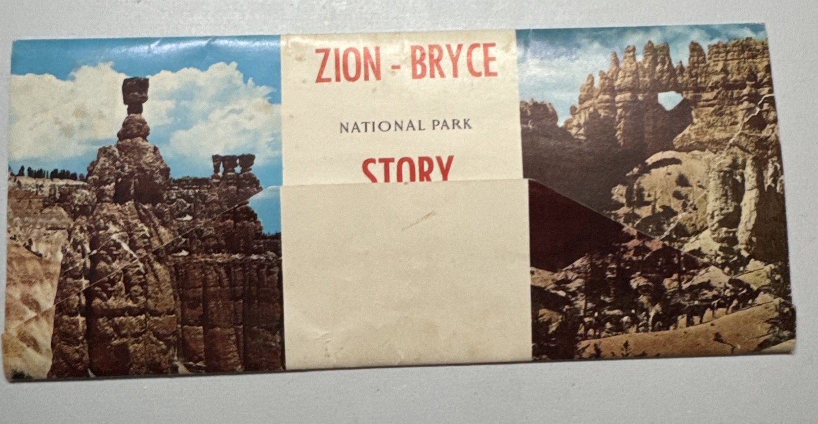 Vintage 1962 Zion & Bryce Canyon National Park Story Folding Info Pamphlet