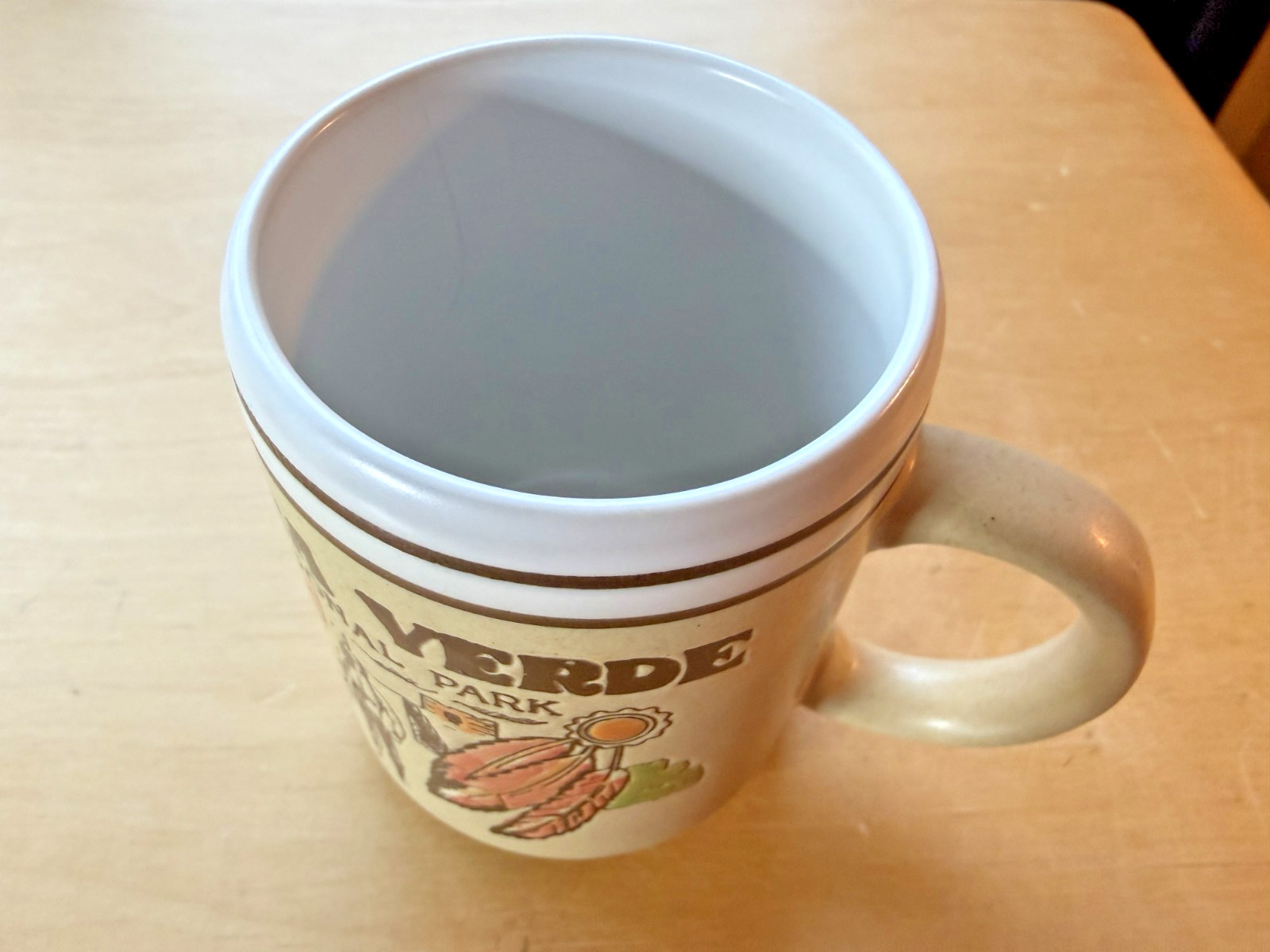 Vintage Embossed Cup MESA VERDE National Park Coffee Mug Painted Southwest