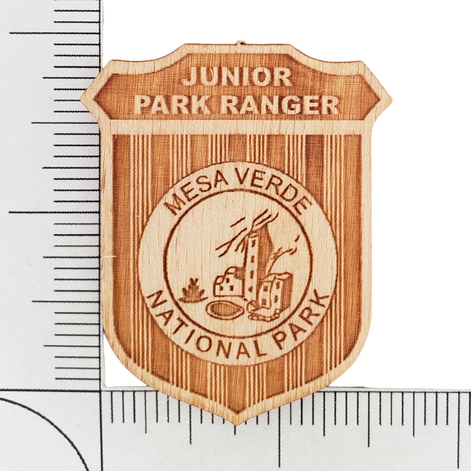 Mesa Verde National Park Junior Park Ranger Wooden Lapel Pin Badge Souvenir