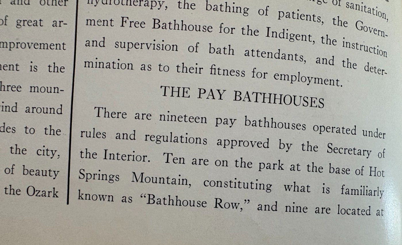 1930’s Booklet “Hot Springs National Park ” Arkansas – 42 pages of Pics & Info *