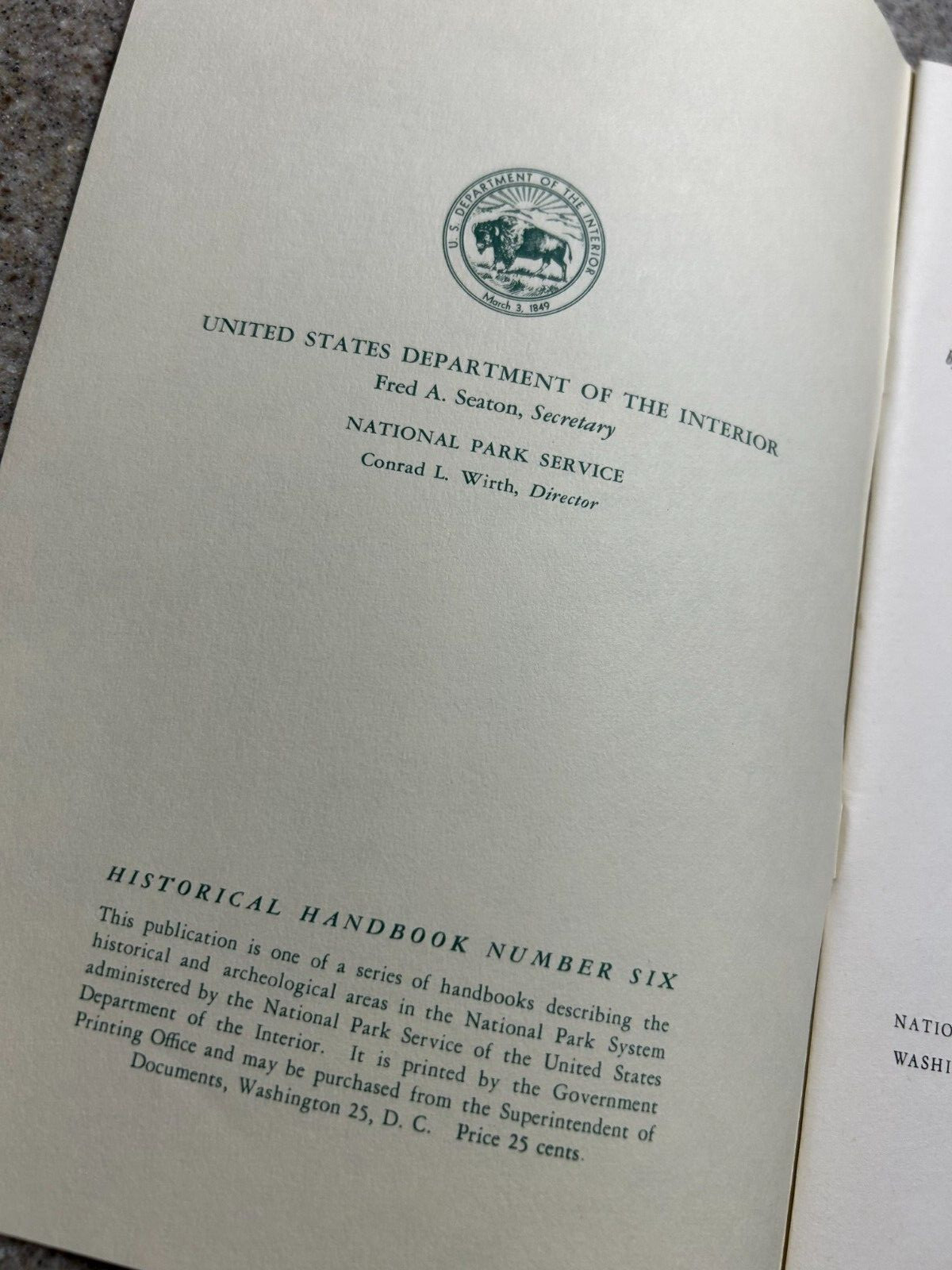 Vintage CUSTIS-LEE Mansion 1956 Booklet: The Robert E Lee Memorial Park Service