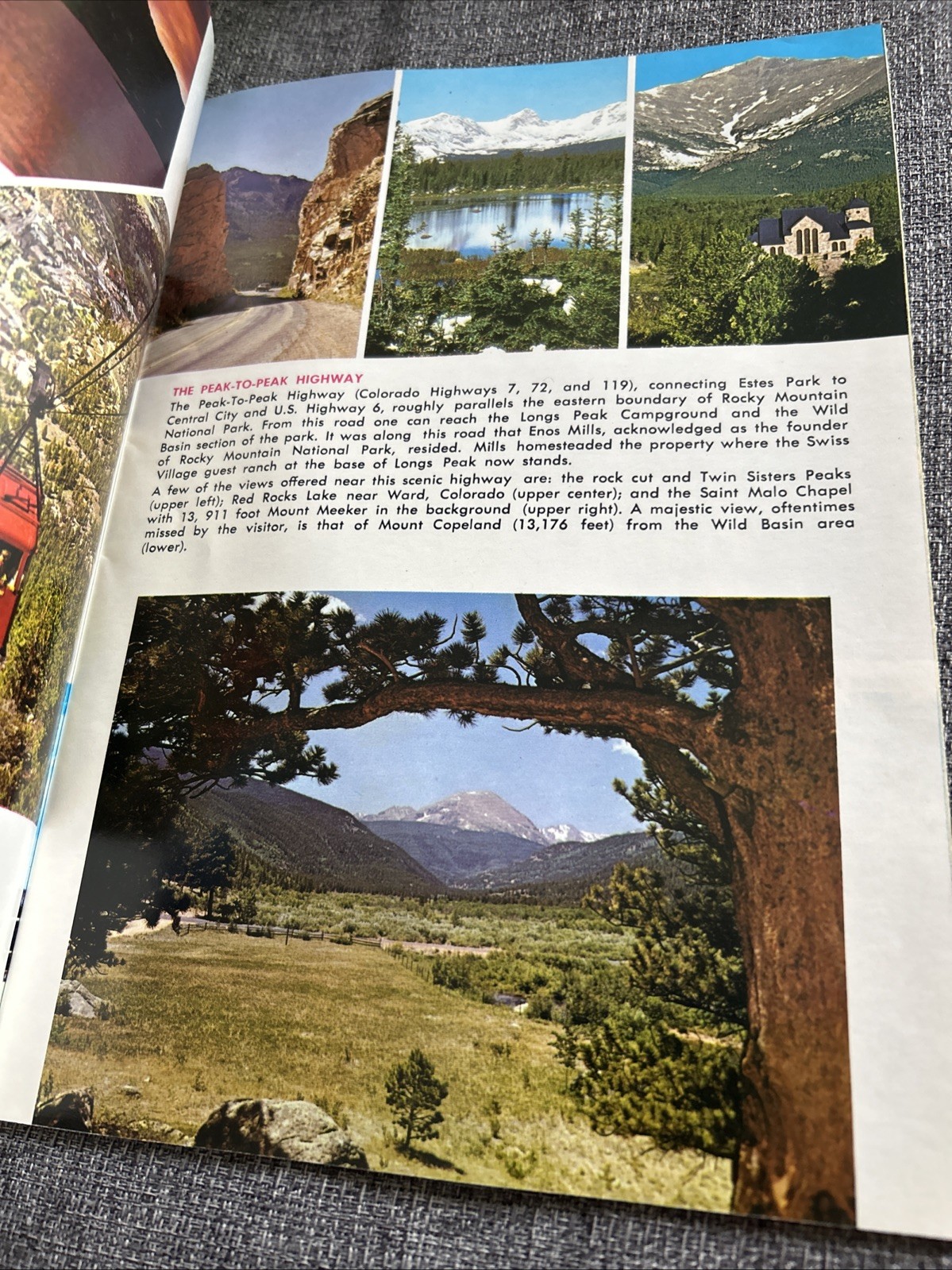 Vintage Rocky Mountain National Park Booklet Brochure 1970s Estes Park 10” X 7”