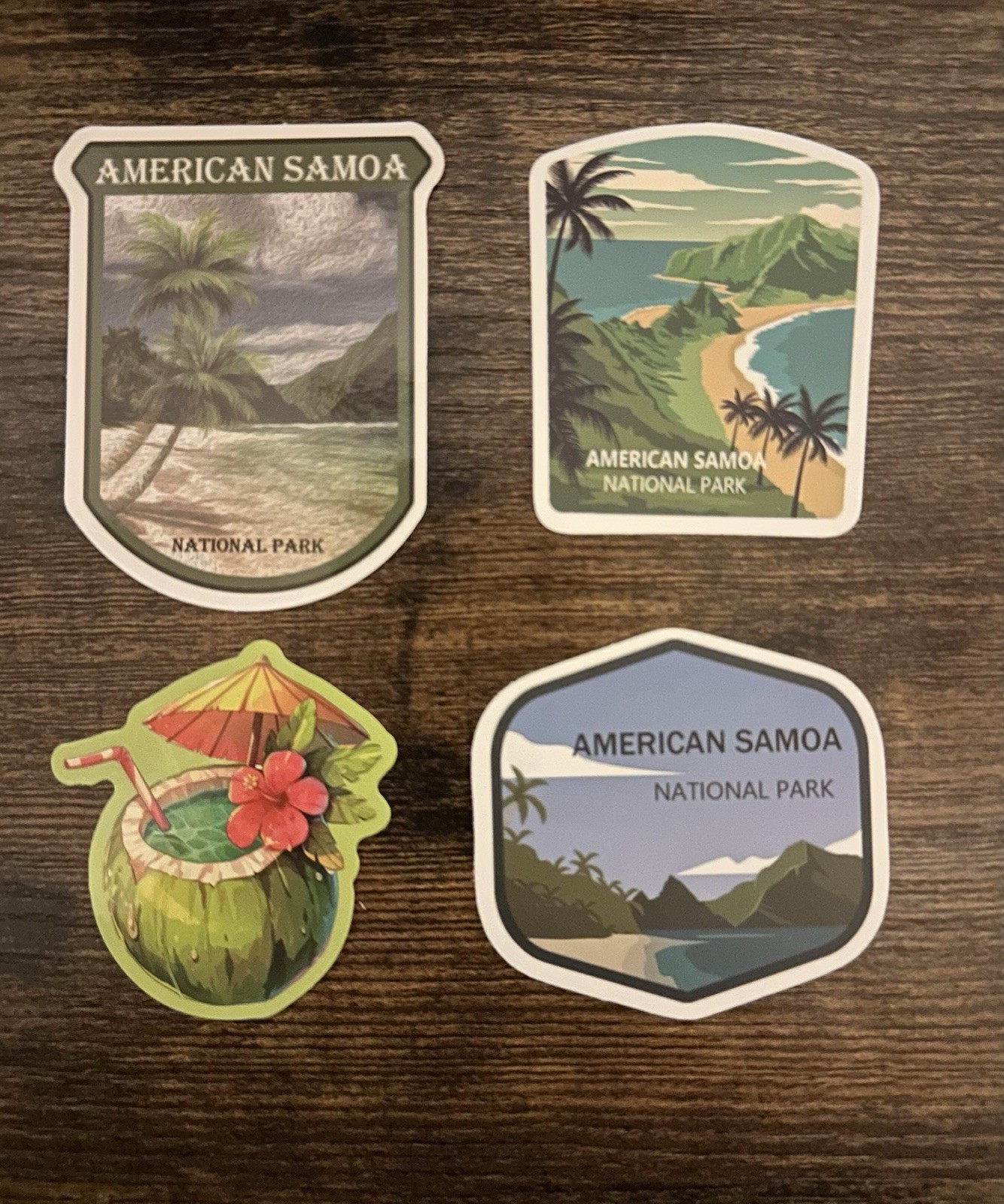 American Samoa National Park Sticker Decal Set Of 4