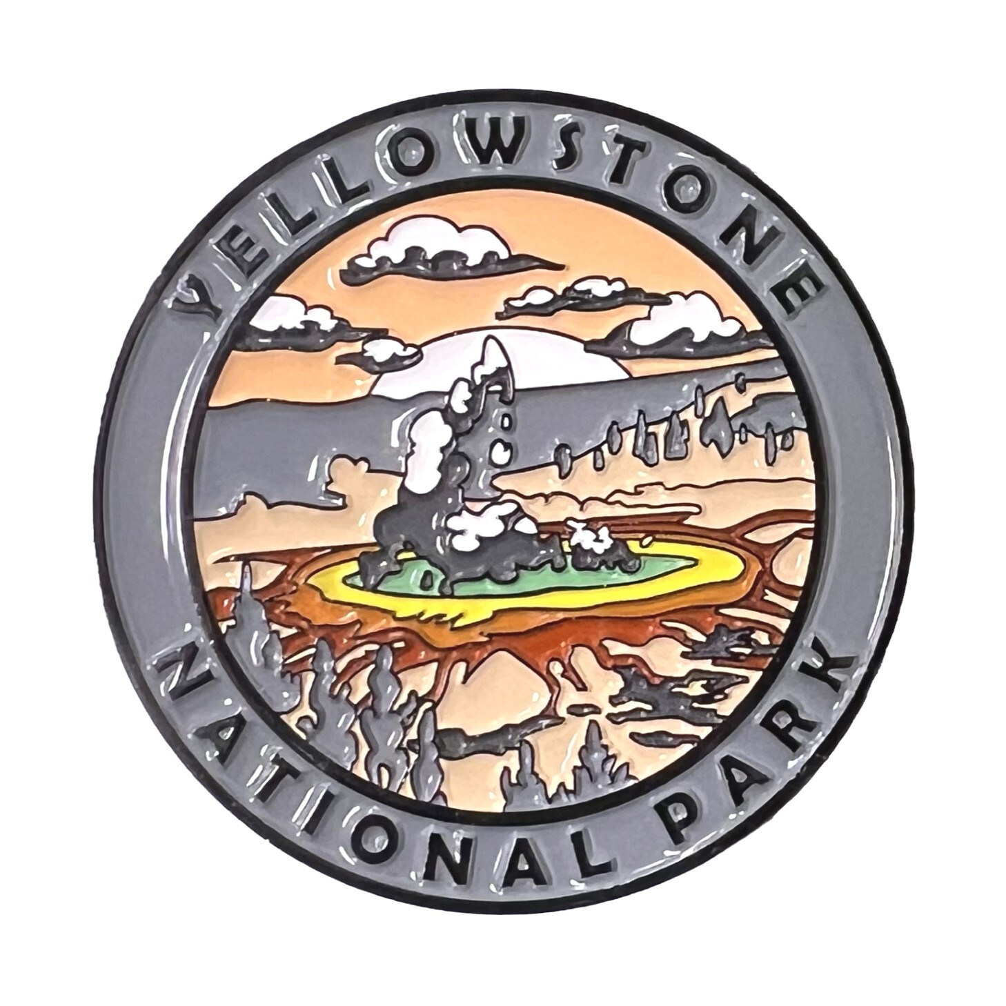 Cre8Travel Yellowstone National Park Collectible Magnet – Enamel Finish, NEW