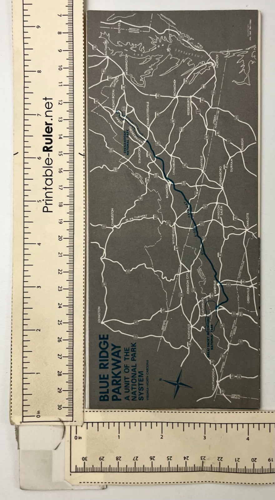 1963 Blue Ridge Parkway National Park Service Guide NPS Vintage Travel Brochure