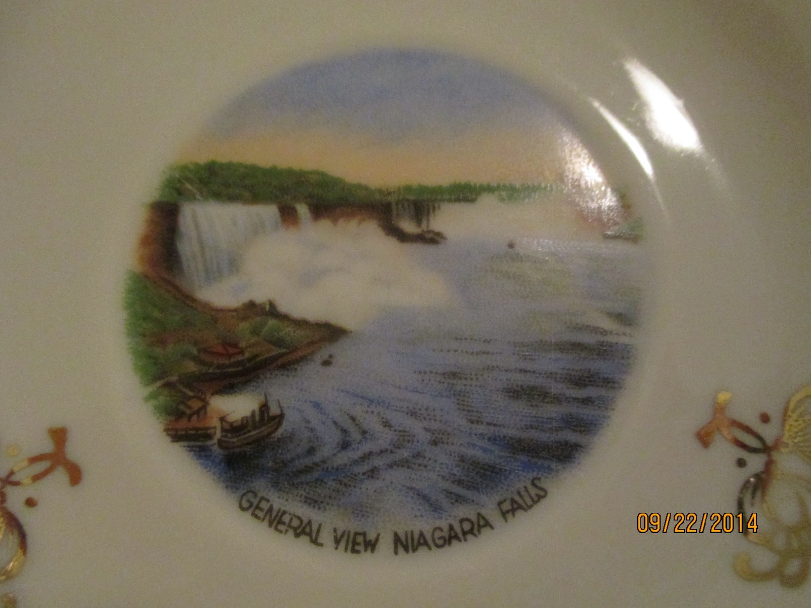 Vintage Niagara Falls Souvenir Bavarian Porcelain Plate 4 1/4″