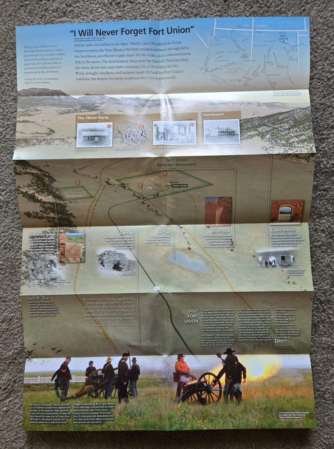 Lot of 10 New Mexico National Park Service unigrid brochures (with Carlsbad)