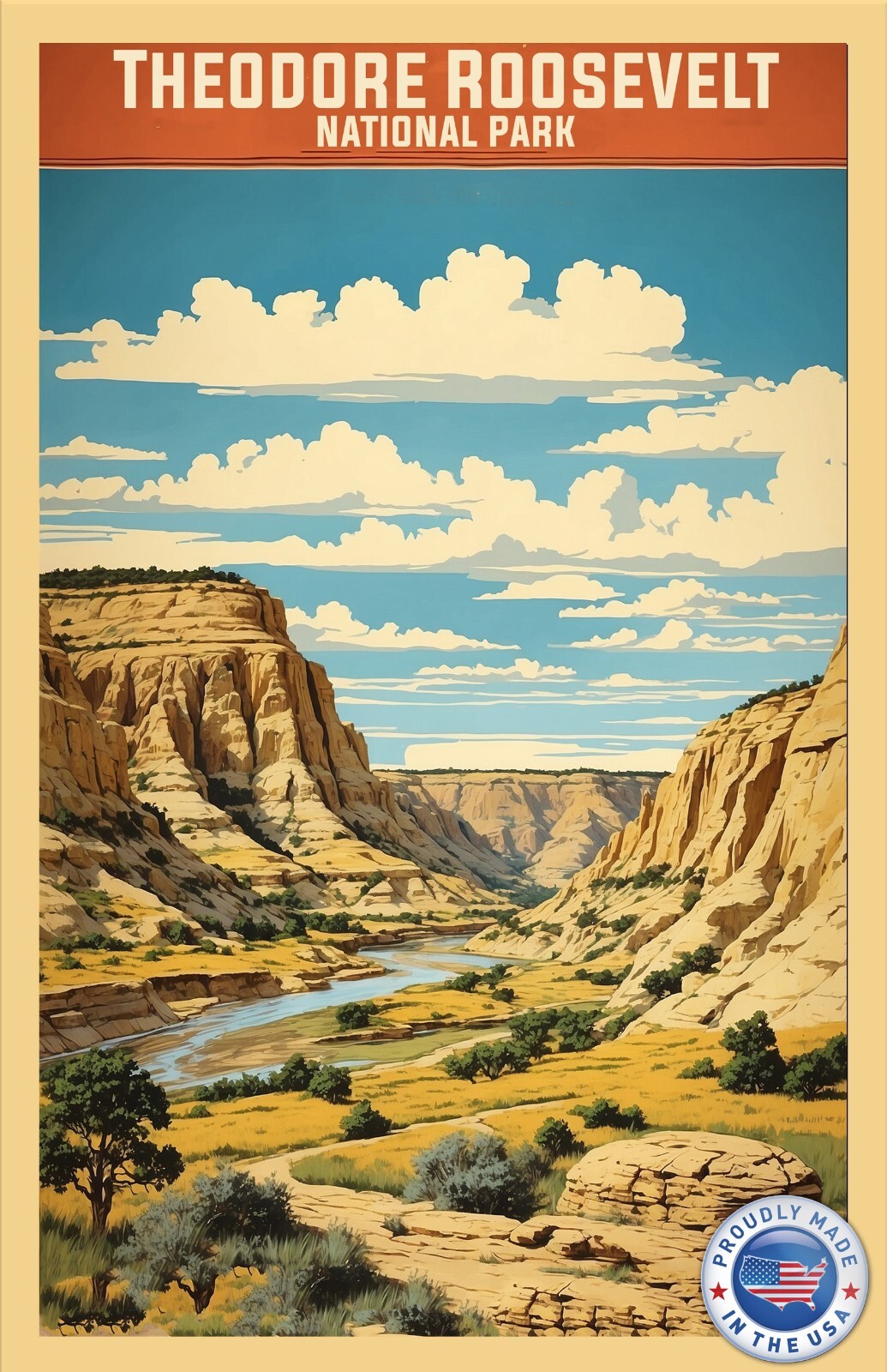 Theodore Roosevelt National Park Travel Poster Sized Gossy Photo Print 13″ x 19″